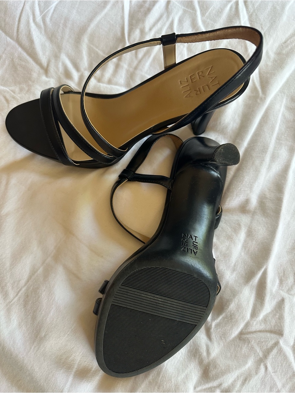 Naturalizer Brenta Black Strappy Women's Dress Sandals - Picture 7 of 11